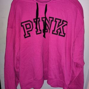 PINK Victoria's Secret Bold Pink Hoodie Sweater